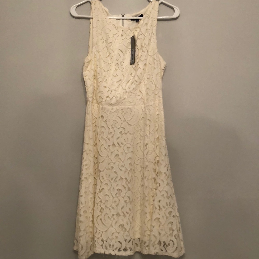 Apt 9 ivory lace fit and flare dress
